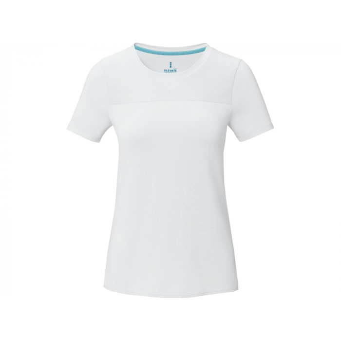 Borax Женская футболка с короткими рукавами из переработанного полиэстера согласно стандарту GRS с отличным кроем - Белый