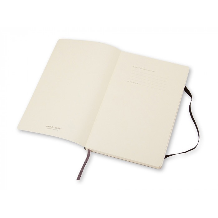 Записная книжка Moleskine Classic Soft (нелинованный), Large (13х21см), черный