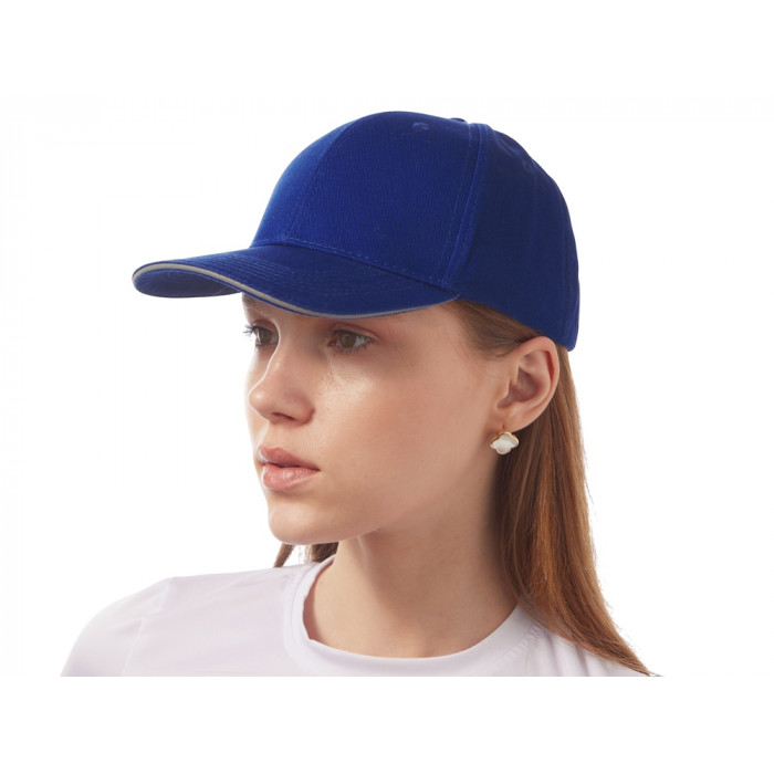 Кепка со светоотражающим кантом, классический синий