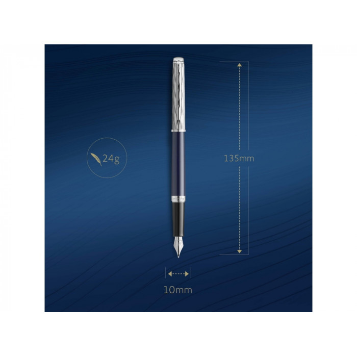 Перьевая ручка Waterman Hemisphere22 SE Deluxe Blue CT, перо: F, цвет: Blue, в подарочной упаковке