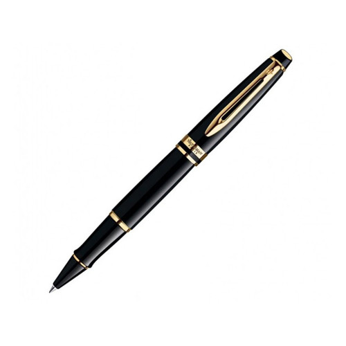 Ручка-роллер Waterman Expert 3, цвет: Black Laque GT, стержень: Fblk