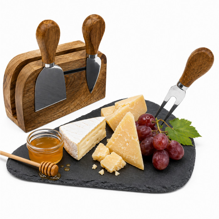 Набор для сыра Cheesier, коричневый