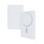 Магнитный внешний аккумулятор Slims с беспроводной зарядкой (15W), 5000 Mah, белый