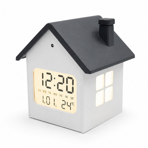 Часы метеостанция HomeTime, черные Часы метеостанция HomeTime, черные