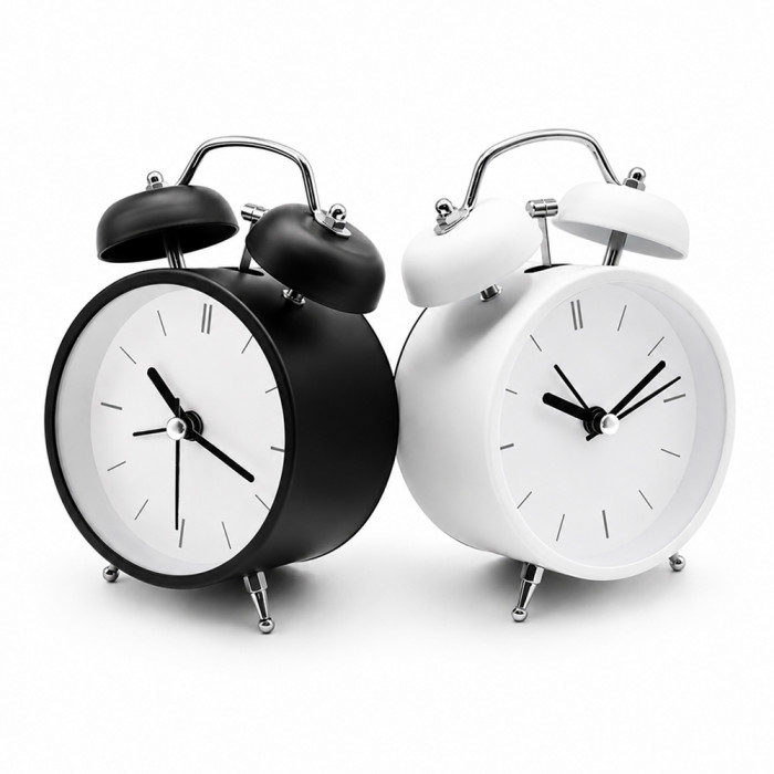 Часы-будильник Ringo с подсветкой, белые