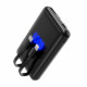 Внешний аккумулятор Eron с подсветкой гравировки, 5000 mAh, чёрный/синий Внешний аккумулятор Eron с подсветкой гравировки, 5000 mAh, чёрный/синий