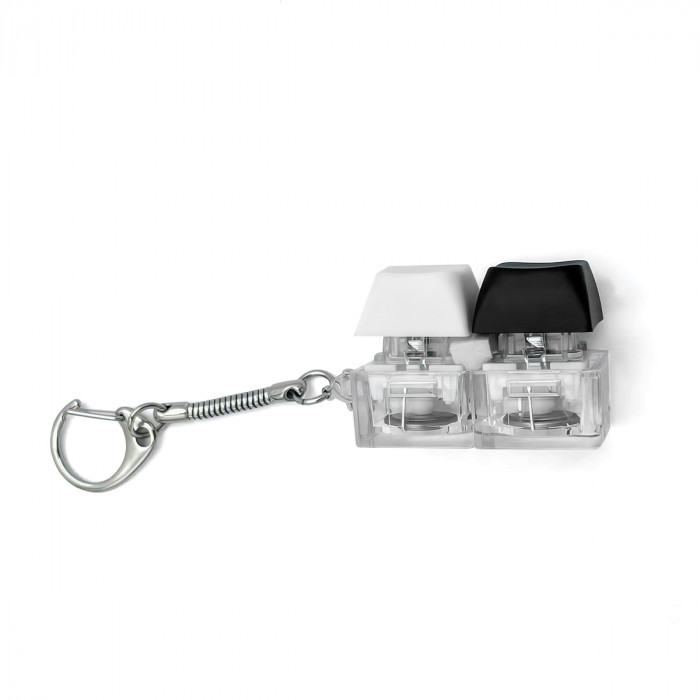 Брелок KeyDuo с LED подсветкой (фонарик), чёрно-белый