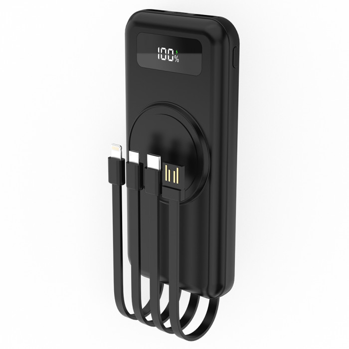 Внешний аккумулятор Authority с беспроводной зарядкой (5W), 10000 mAh, чёрный