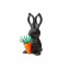 Ножницы и магнит со скрепками Bunny, чёрные