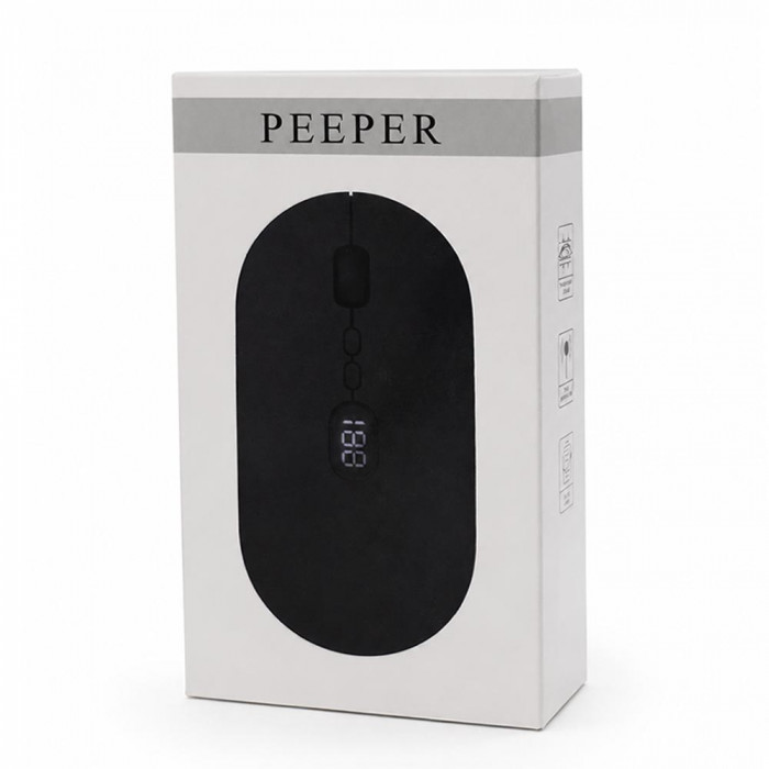 Мышь компьютерная беспроводная с индикатором Peeper, черный