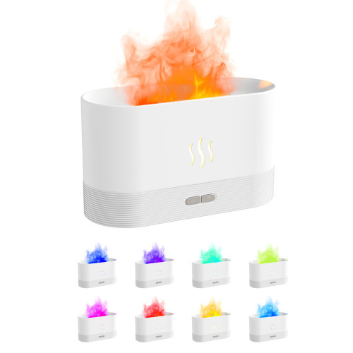 Светодиодный USB увлажнитель-ароматизатор Flame RGB, белый Светодиодный USB увлажнитель-ароматизатор Flame RGB, белый