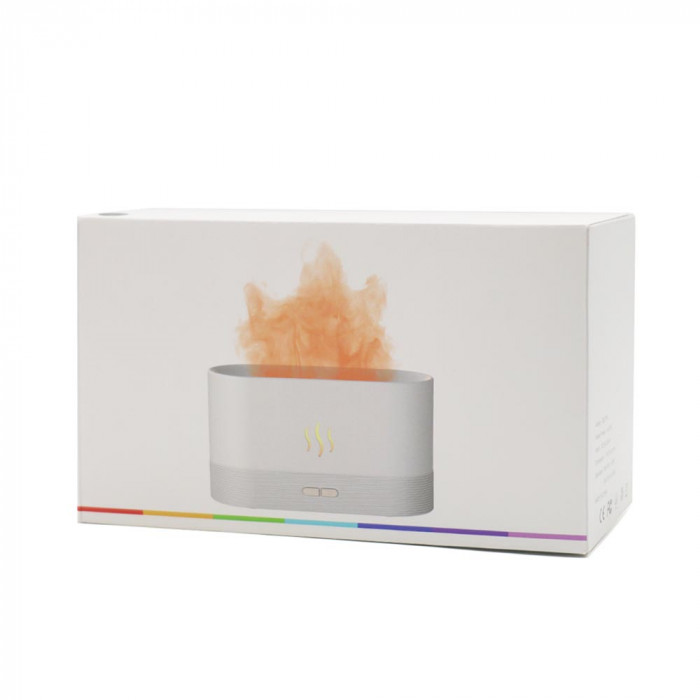 Светодиодный USB увлажнитель-ароматизатор Flame RGB, белый