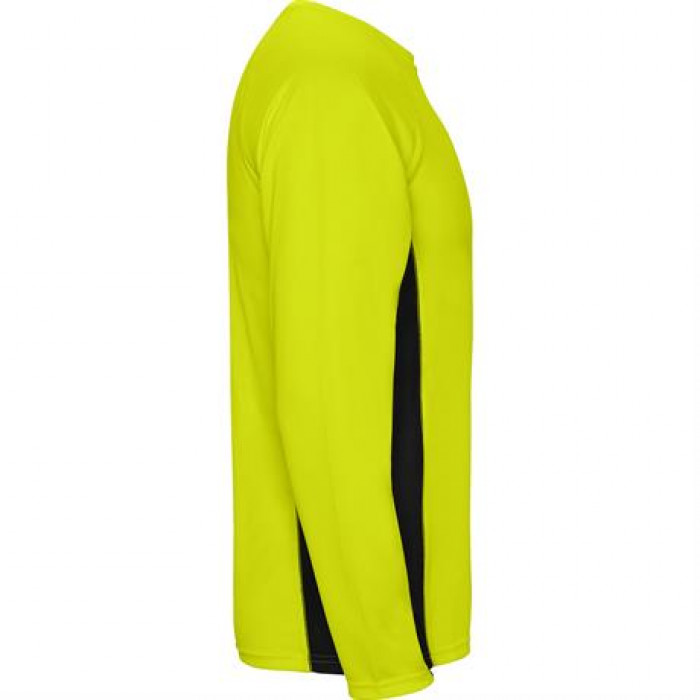 Спортивная футболка SHANGHAI L/S мужская, ФЛУОРЕСЦЕНТНЫЙ ЖЕЛТЫЙ/ЧЕРНЫЙ 2XL