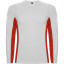 Спортивная футболка SHANGHAI L/S мужская, БЕЛЫЙ/КРАСНЫЙ 2XL