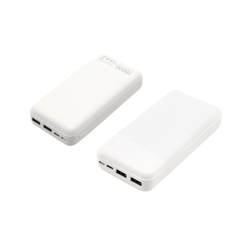 Внешний аккумулятор Vekta, 16000mAh, белый Внешний аккумулятор Vekta, 16000mAh, белый