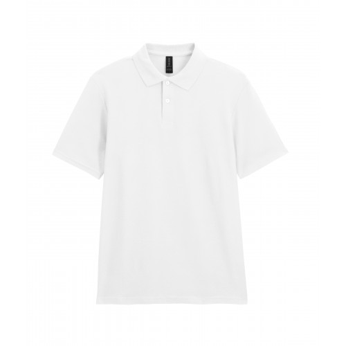 Футболка поло SOFTSTYLE ADULT DOUBLE PIQUE, БЕЛЫЙ 2XL