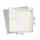 Коробка подарочная Solution Superior Linen, серебро, 25,7x25,7, с вырубкой под ежедневник/ручку/флешку/пауэрбанк 7,0х11,7 Коробка подарочная Solution Superior Linen, серебро, 25,7x25,7, с вырубкой под ежедневник/ручку/флешку/пауэрбанк 7,0х11,7