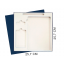 Коробка подарочная Solution Superior Linen, темно-синяя, 25,7x25,7, с вырубкой под ежедневник/ручку/флешку/пауэрбанк 7,0х11,7