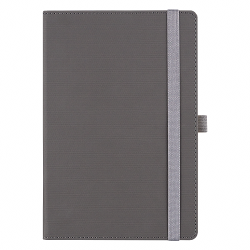 Ежедневник Alfa Note Pasu А5, серый/серый,  недатированный, в твердой обложке