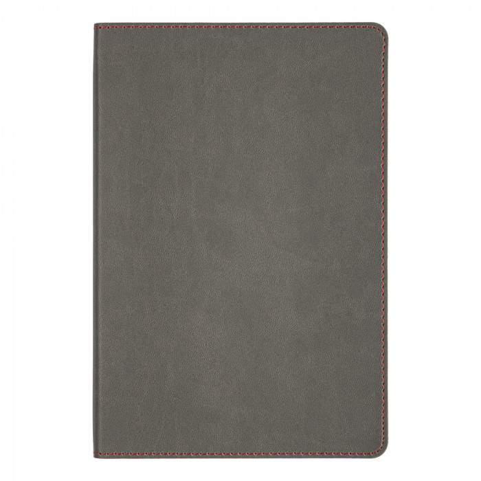 Ежедневник Flexy Latte Color А5, серый с красным срезом и красным форзацем, недатированный, в гибкой обложке