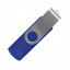 Флеш накопитель USB 2.0 Twister Smart 16GB, пластик Софт Тач/металл, синий/серебристый