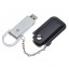 Флеш накопитель USB 2.0 Palermo в кожаном чехле 16GB, металл, черный/серебристый