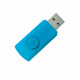 Корпус для флеш накопителя Twister 16GB, пластик Софт Тач, голубой