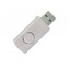Корпус для флеш накопителя Twister 16GB, пластик Софт Тач, серебристый