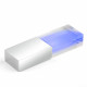 Флеш накопитель USB 2.0 Кристалл, металл/стекло, прозрачный/серебристый, подсветка синим, 16 GB Флеш накопитель USB 2.0 Кристалл, металл/стекло, прозрачный/серебристый, подсветка синим, 16 GB