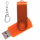 Флеш накопитель USB 2.0 Twister 16GB, пластик Софт Тач/металл, оранжевый/оранжевый Флеш накопитель USB 2.0 Twister 16GB, пластик Софт Тач/металл, оранжевый/оранжевый