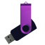 Флеш накопитель USB 2.0 Twister 16GB, пластик Софт Тач/металл, черный/фиолетовый Флеш накопитель USB 2.0 Twister 16GB, пластик Софт Тач/металл, черный/фиолетовый
