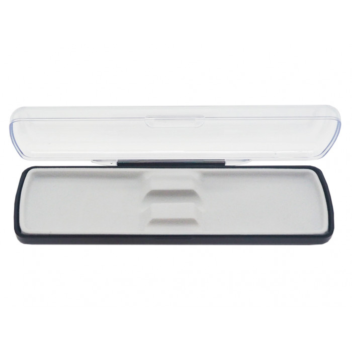 Футляр для ручки Pencase Uno, пластик, прозрачный/черный