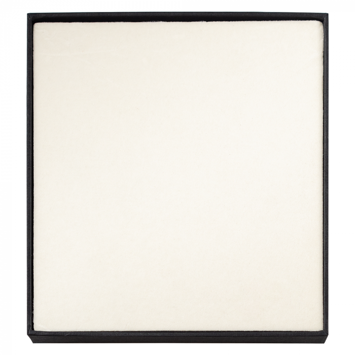 Коробка подарочная, размер 16*14*2 см, Solution Superior Linen, черная, бежевый ложемент под индивидуальную вырубку