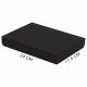 Коробка подарочная, размер 24*17,5*3 см, Solution Superior Linen, черная, бежевый ложемент под два прямоугольных предмета Коробка подарочная, размер 24*17,5*3 см, Solution Superior Linen, черная, бежевый ложемент под два прямоугольных предмета