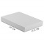 Коробка подарочная, размер 24*17,5*3 см, Solution Superior Linen, серебристая, бежевый ложемент под два прямоугольных предмета