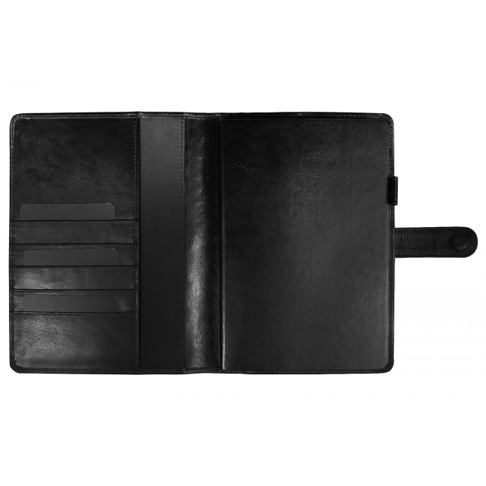 Ежедневник в суперобложке Country Leather Sky A5+ из нат. кожи, черный, недатированный, с магнитным клапаном, в подарочной коробке
