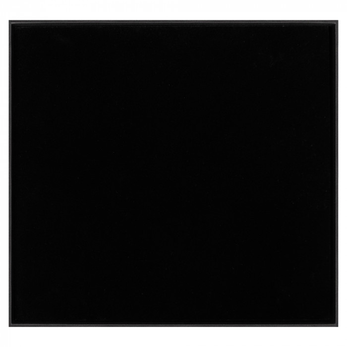 Подарочная коробка, размер 28,5х26,5х4 см, Solution Prestige Linen с магнитным клапаном, черная, с черным ложементом