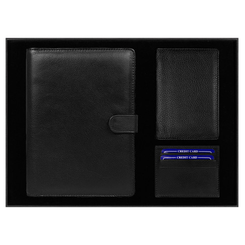 Набор подарочный Solution Prestige Quadro (Блокнот Flexy Forest Urban Latte в суперобложке Country Leather Sky, обложка для автодокументов Leather Sun, футляр для кредитных карт/картхолдер Leather Way) Набор подарочный Solution Prestige Quadro (Блокнот Flexy Forest Urban Latte в суперобложке Country Leather Sky, обложка для автодокументов Leather Sun, футляр для кредитных карт/картхолдер Leather Way)