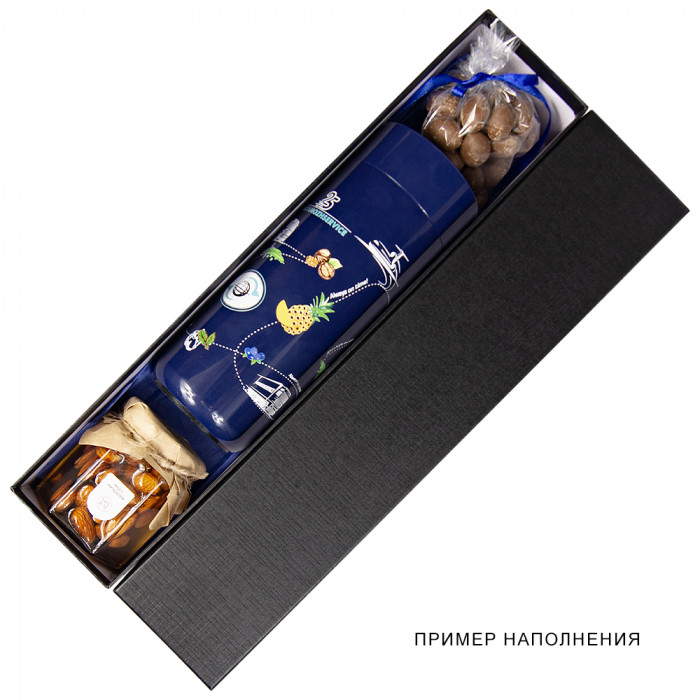 Коробка подарочная Solution, черная, размер 34,5*8*7,5 см