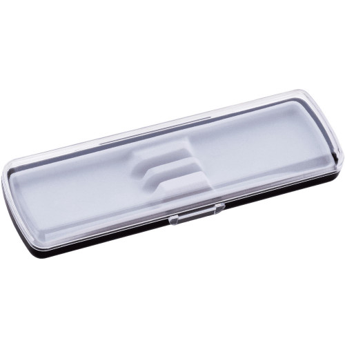 Футляр для ручки Pencase Smart Duo , пластик, для двух ручек, прозрачный/черный Футляр для ручки Pencase Smart Duo , пластик, для двух ручек, прозрачный/черный