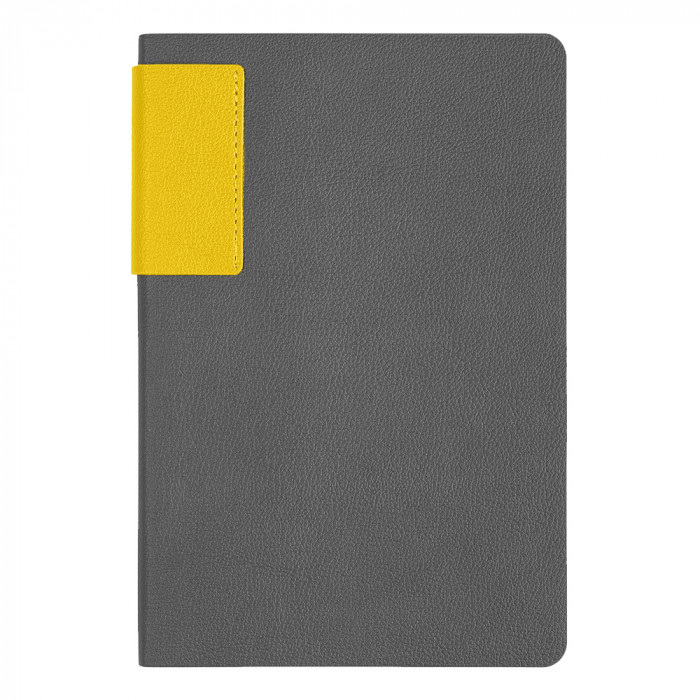 Ежедневник Flexy Star Sivilia Grey Edition Color А5 серо-желтый, недатированный в гибкой обложке