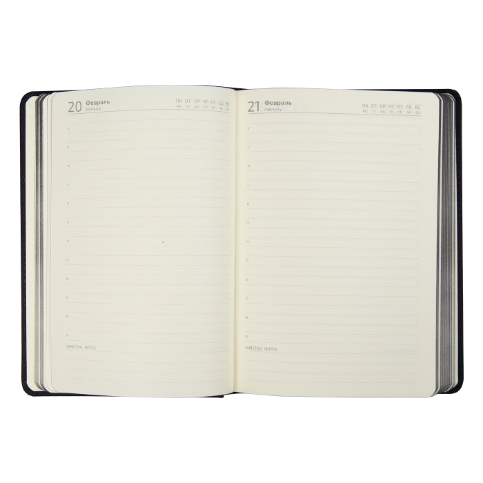 Ежедневник полудатированный Classic Soft А5, темно-синий, в твердой обложке с поролоном