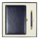 Набор подарочный Solution Duo (ежедневник City Nebraska, ручка Legend Soft Touch Mirror Gold), темно-синий