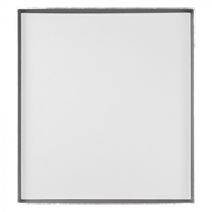 Коробка подарочная, размер  203*220*30 мм,  Solution Gift Linen  для ежедневника и ручки, серебро