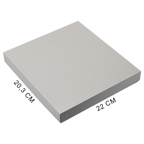 Коробка подарочная, размер  203*220*30 мм,  Solution Gift Linen  для ежедневника и ручки, серебро
