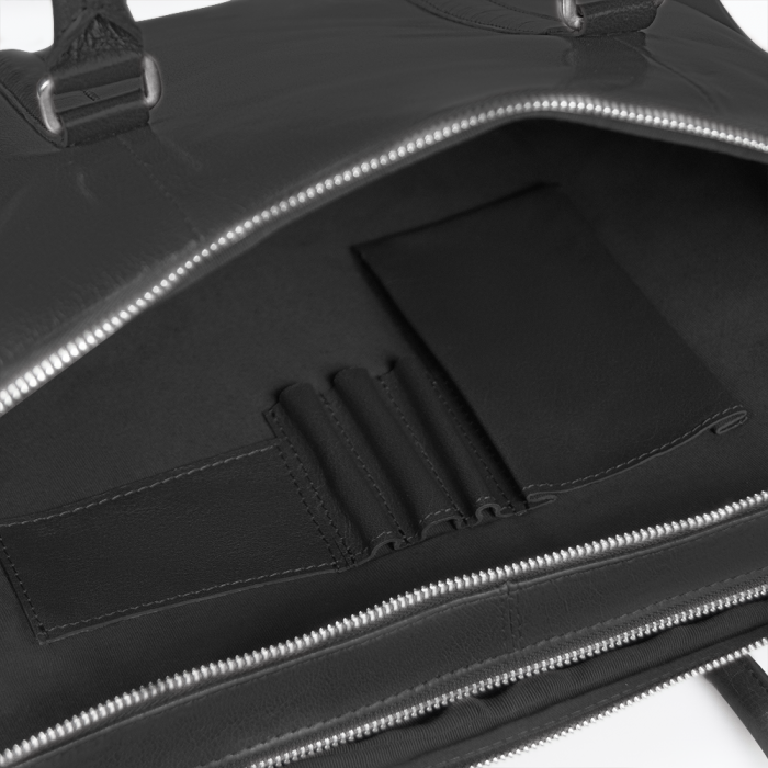 Портфель для ноутбука Vancouver Leather из натуральной кожи, черный