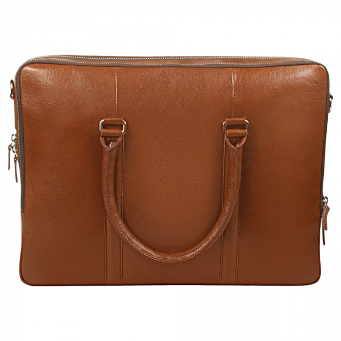 Портфель для ноутбука Vancouver Buffalino Leather из натуральной кожи, коричневый