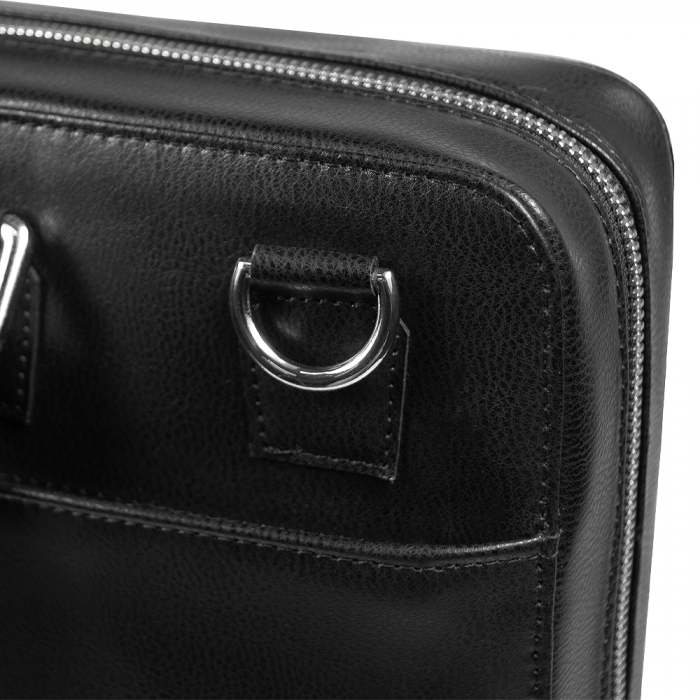 Портфель для ноутбука Stanford Leather из натуральной кожи,  черный