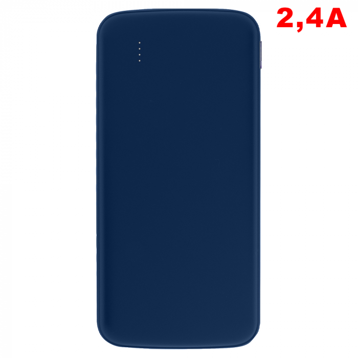 Внешний аккумулятор «Universal», 10 000 mAH, 5V 2.4 A, темно-синий