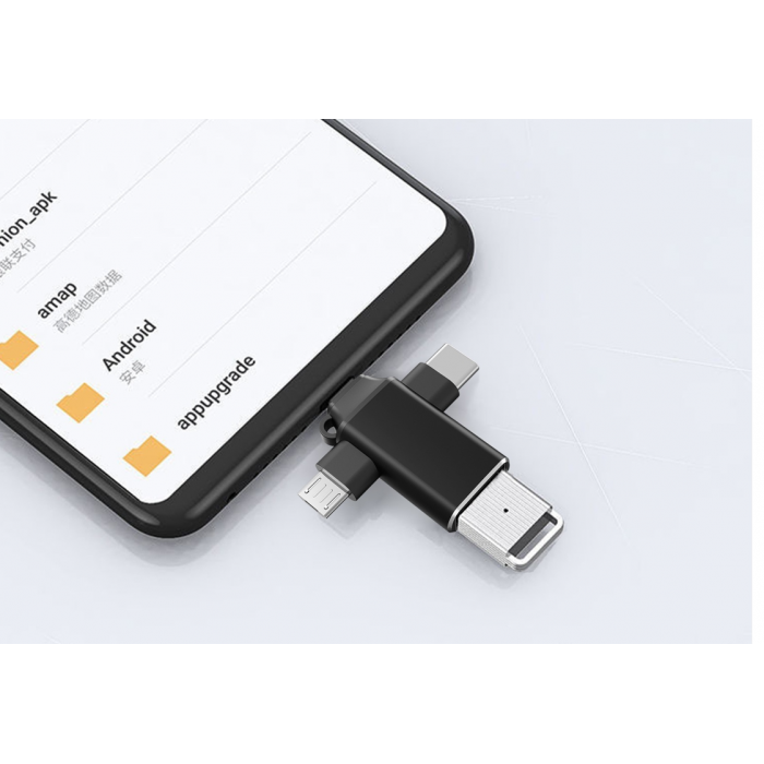 Переходник (адаптер) OTG 4 в 1 (micro USB, Lightning, Type C, USB A, speed up to 5 gigabit